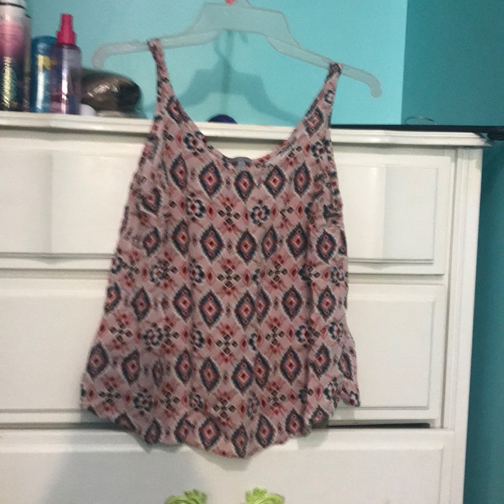 Aztec Print Cropped Tanktop